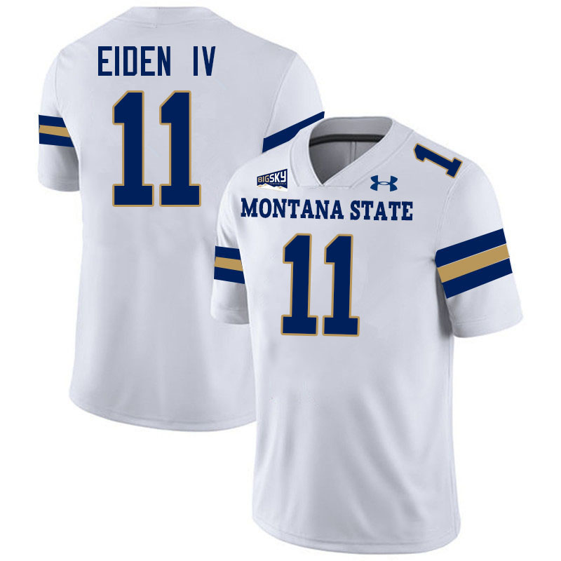 Montana State Bobcats #11 Kenneth Eiden IV College Football Jerseys,Uniforms Stitched-White